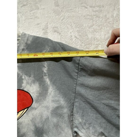 The Smurfs Lazy Mushroom Cartoon Graphic T-Shirt Retro Style XL  Gray Tie Dye - Picture 8 of 9